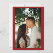 Rote Rosen Vintag Botanisches Foto Hochzeit Einladung (Rückseite)