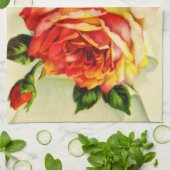 Rote Rosen Vintag Letter Kitchtuch Küchentuch (Gefaltet)