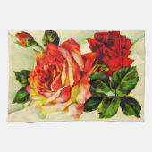Rote Rosen Vintag Letter Kitchtuch Küchentuch (Horizontal)