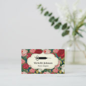 Rote Rosen Vintage Spritze Doktor Plastikchirurg Visitenkarte (Stehend Vorderseite)