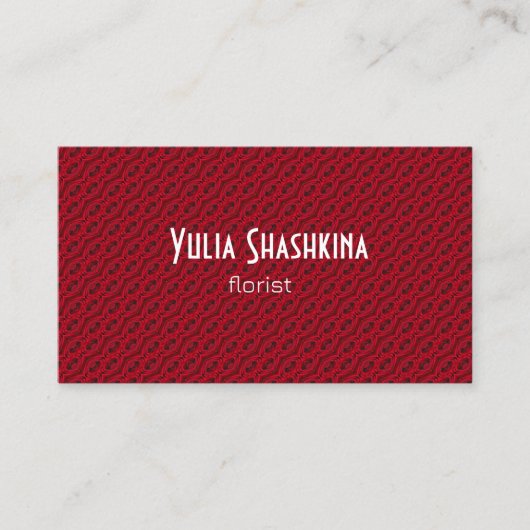 rote Rosen Visitenkarte (Vorderseite)
