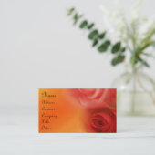 Rote Rosen Visitenkarte (Stehend Vorderseite)