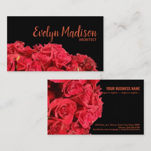 Rote Rosen Visitenkarte (Vorne/Hinten)