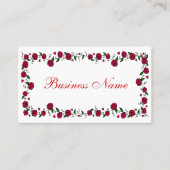 Rote Rosen-Visitenkarte Visitenkarte (Vorderseite)