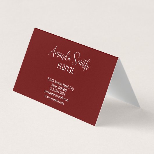 rote Rosen Visitenkarten (Rückseite)