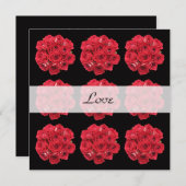 Rote Rosen Vow Erneuerung Einladung (Vorne/Hinten)