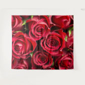 Rote Rosen Wandteppich (Vorderseite (Horizontal))