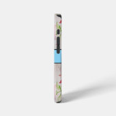 Rote Rosen-Wasserfarbe Blumen-Telefon iPhone Hülle (Linke Seite)