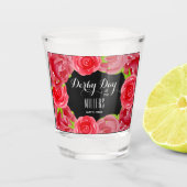 Rote Rosen Wasserfarbe Derby Day Schnapsglas (Vorderseite)