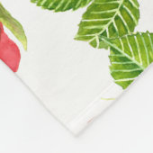 Rote Rosen Wasserfarbennahes Muster Fleecedecke (Ecke)