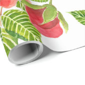 Rote Rosen Wasserfarbennahes Muster Geschenkpapier (Rolleneckpunkt)