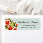 Rote Rosen Wasserfarbenprächtige Hochzeitsstimmung (Insitu)