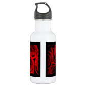 Rote Rosen Wasserflasche (Rückseite)