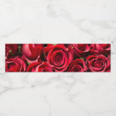 Rote Rosen Wasserflaschenetikett (Einzelnes Label)