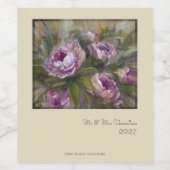 Rote Rosen Weinetikett (Einzelnes Label)