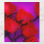 Rote Rosen Weinetikett (Einzelnes Label)