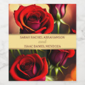 Rote Rosen Weinetikett (Einzelnes Label)