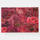 Rote Rosen, Weiß, Quinceñera Libro de Firmas Gästebuch (Rückseite)