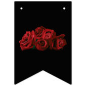 Rote Rosen Weiß Schwarz Wimpelkette (Erste Fahne)