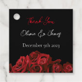 Rote Rosen Weiße Schwarze Eleganz Zeitlos Geschenkanhänger (Vorderseite)