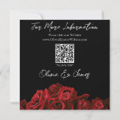 Rote Rosen Weiße Schwarze Eleganz Zeitlos Save The Date (Rückseite)