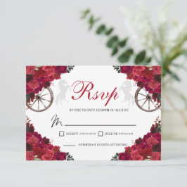 Rote Rosen Western Quinceanera UAWG Einschließungs RSVP Karte