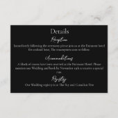 Rote Rosen White Black Timeless Elegance Begleitkarte (Vorderseite)