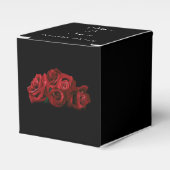 Rote Rosen White Black Wedding Geschenkschachtel (Vorderseite)