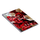 Rote Rosen White Calla Lily Blume Guest Custom Notizblock (Rechte Seite)