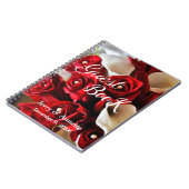 Rote Rosen White Calla Lily Blume Guest Custom Notizblock (Linke Seite)