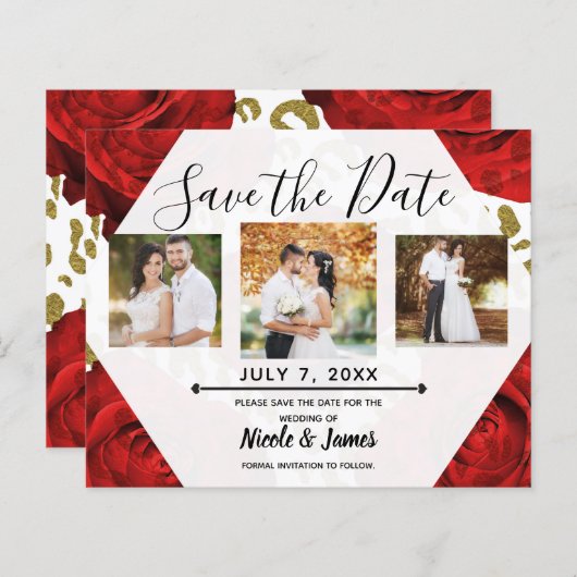 Rote Rosen White Gold Cheetah Leopard Save the Dat (Vorne/Hinten)