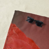 Rote Rosen wie Samt Strandtuch (Beispiel)