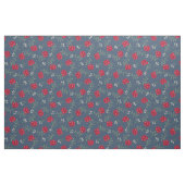 Rote Rosen zu Dusky Blue Calico Stoff (Yard (91,4 cm))