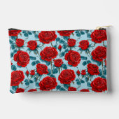Rote Rosen Zubehörtasche (Rückseite)
