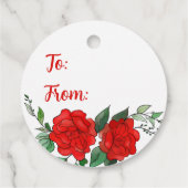Rote Rosen Zum Muttertag des Blumenglücks Geschenkanhänger (Rückseite)
