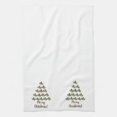 Rote Rosen zum Vergnügen, Weihnachtsbaum Geschirrtuch (Vertikal)