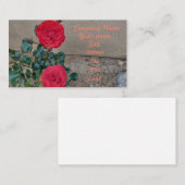 rote Rosen "Zwei Rose" Blütenblätter Blume Rote Bl Visitenkarte (Vorne/Hinten)