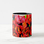 Rote Rosen Zweifarbige Tasse (Mittel)