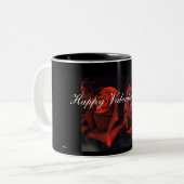 Rote Rosen Zweifarbige Tasse (Vorderseite Links)