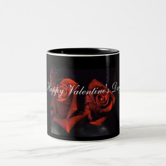 Rote Rosen Zweifarbige Tasse (Mittel)