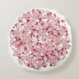 Rote Rosenblätter Rundes Kissen