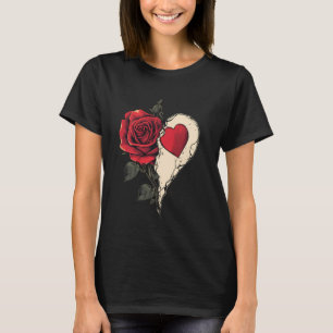 Rote Rosenblume Botaniker Garten Gärtnerei Blume R T-Shirt