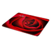 Rote Rosenblume Glas-Schneidbrett Schneidebrett (Ecke)