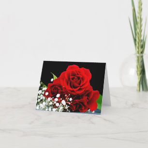 Rote Rosenblume Grußkarte Karte