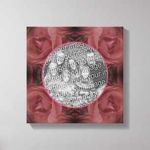 Rote Rosenblume Vintage Erstellen Sie Ihr eigenes  Leinwanddruck