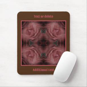 Rote Rosenblumen-Abstrakte Vintage-Personalisierte Mousepad