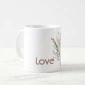 Rote Rosenblumen Kaffeetasse (Vorderseite Links)