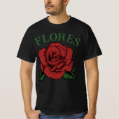 rote Rosenblumen T-Shirt (Vorderseite)