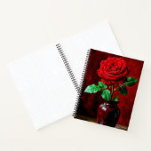 Rote Rosenblumenmalerei  Notizblock (Innenseite)