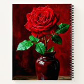 Rote Rosenblumenmalerei  Notizblock (Rückseite)